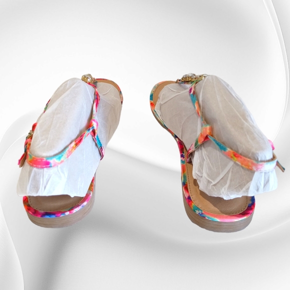 Report Toucan Women's Colorful Gemstones Embellished Flat Sandals - Picture 7 of 16